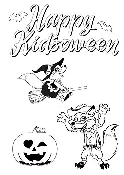 Das Ausmalbild KidsOween wird gerne von den Kindern ausgedruckt und ausgemalt.