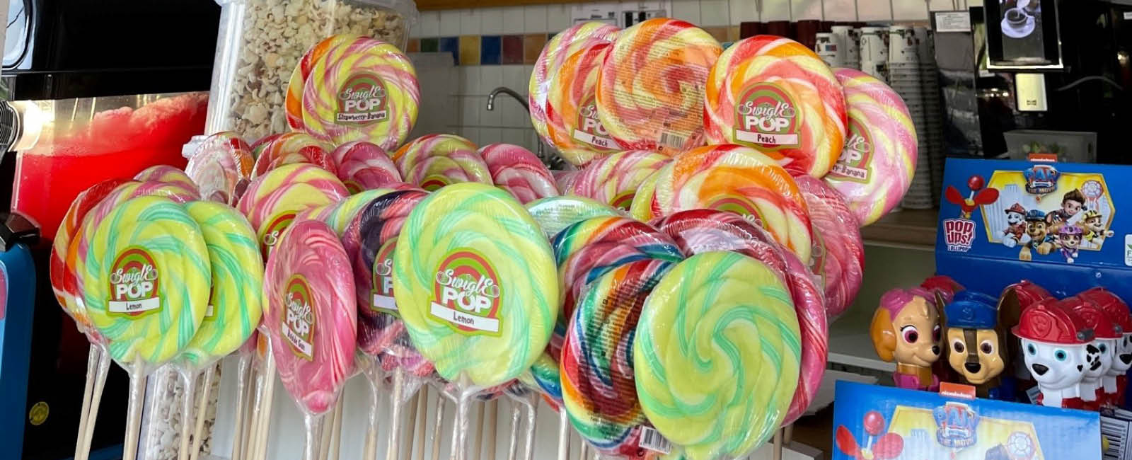Lollies in den Sweets in großer Auswahl sehen toll aus.