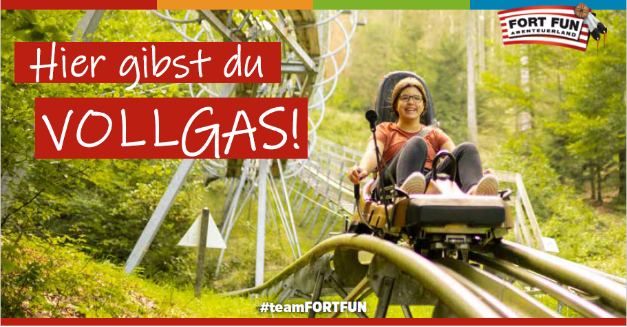 Mit Vollgas die Sommerradelbahn fahren.